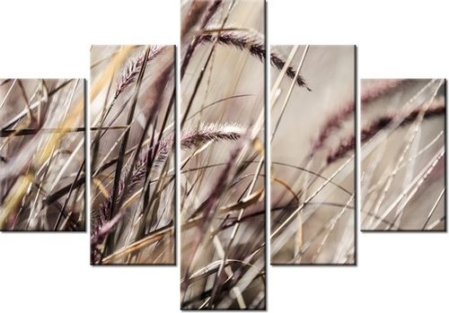 70 100CM OBRAZ 5 ELEM BUSZUJĄCY TRAWIE NINA MATTHEWS DRUK PŁÓTNO na Arena.pl