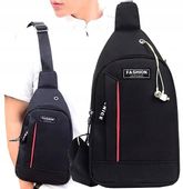 Torba Sportowa Męska Plecak na ramię miejski nerka  T132_Czarny