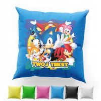 POSZEWKA Z NADRUKIEM BAWEŁNIANA 40x40CM - SONIC GRA