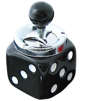 Popielniczka w Kształcie Kostki do Gry Czarna