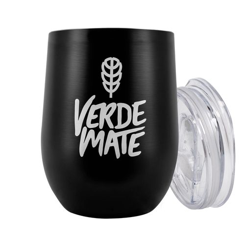 TermoLid – stalowe matero z pokrywką – motyw Verde Mate (czarny) – 350 ml na Arena.pl