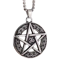 Naszyjnik Punk Pentagram Supernatural Demony 666 Nie z Tego Świata Amulet
