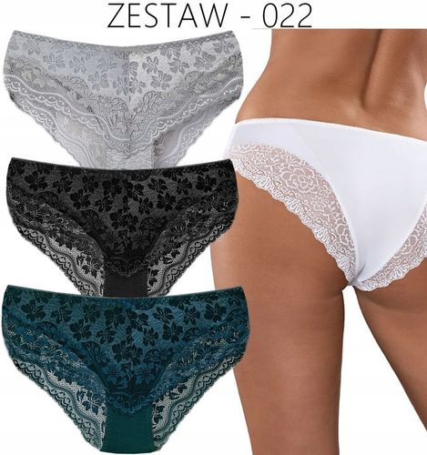 3x MAJTKI KORONKOWE Figi Bawełniane JAKOŚĆ 4XL/5XL na Arena.pl