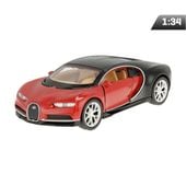 Model 1:34 Bugatti Chiron, czerwono-czarny