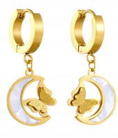 Złote Pozłacane Kolczyki Ze Stali Chirurgicznej