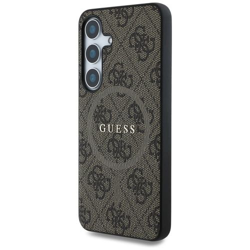 Etui Guess Leather 4G Colored Ring MagSafe Samsung Galaxy S25 brązowy na Arena.pl