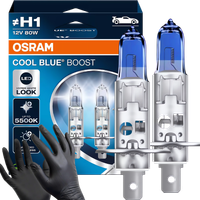 Osram H1 Cool Blue Boost 5500K Żarówki Białe Światło Jak Led Rękawiczki
