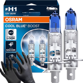 Osram H1 Cool Blue Boost 5500K Żarówki Białe Światło Jak Led Rękawiczki