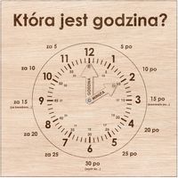 ZEGAR EDUKACYJNY dla dzieci do NAUKI GODZIN w domu prezent dla dziecka XXL
