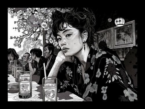Plakat 18x13cm Czarne Kimono na Arena.pl