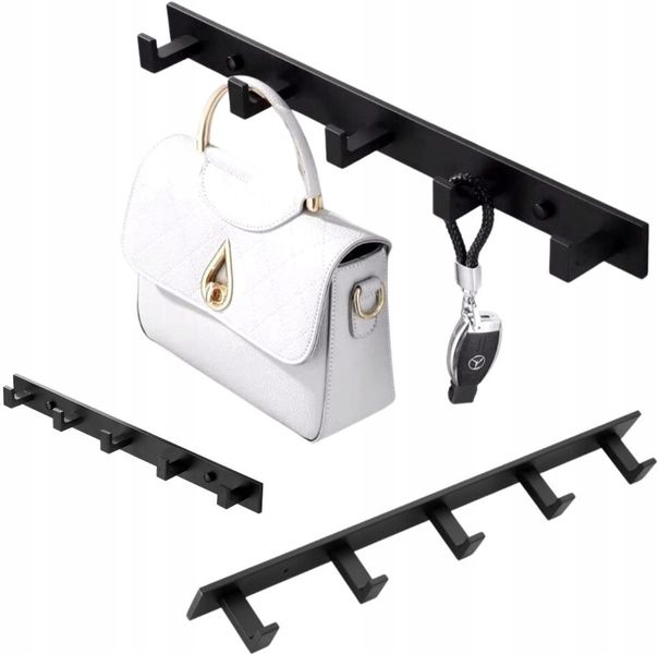 Panel Wieszak Haczyki Mocny Czarny zdjęcie 1