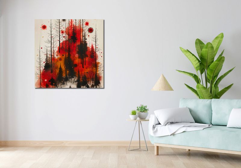Obraz 90x90cm Światło w Mroku zdjęcie 2