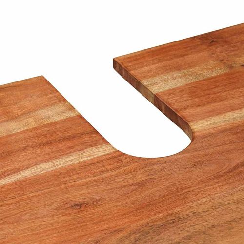 Szafka pod umywalkę z szufladą Lite drewno akacjowe i żelazo na Arena.pl