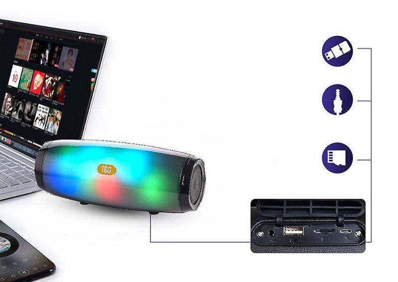 GŁOŚNIK BLUETOOTH BEZPRZEWODOWY PRZENOŚNY MOBILNY FM BT USB RADIO CHARGE TG165C zdjęcie 5