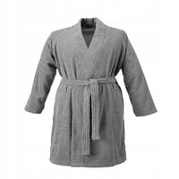 SZLAFROK BAWEŁNIANY IKEA ROCKAN MIĘKKI SZARY UNISEX S/M 100% BAWEŁNA