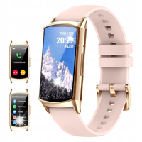 Smartwatch Ruopoem różowy / złoty zegarek + krokomierz Bluetooth