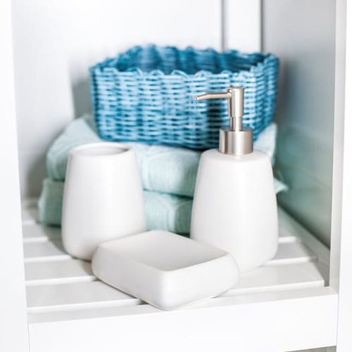 Dozownik ceramiczny do mydła PASTELLO biały matowy 400 ml na Arena.pl