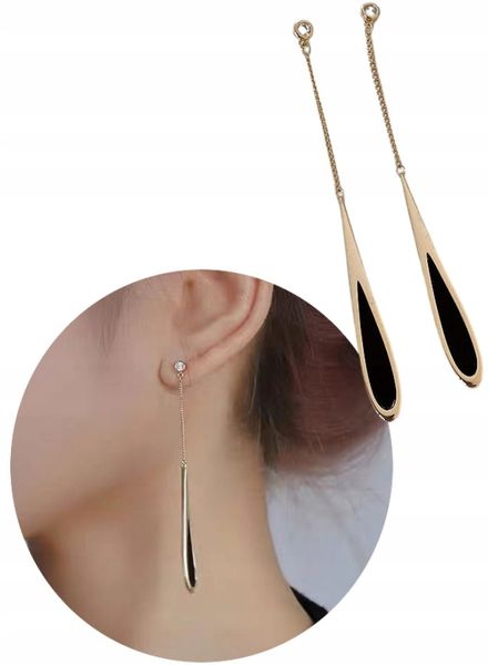 Kolczyki Złote Ze Stali Chirurgicznej 316L Pozłacane 18K zdjęcie 1