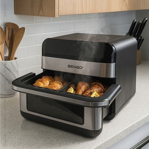 Frytkownica beztłuszczowa RODZINNA dual AIRFRYER 10L 2800W WiFi Tuya na Arena.pl