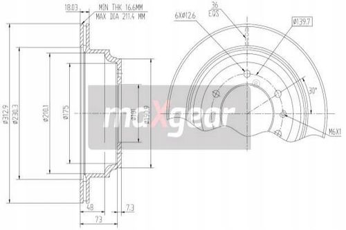 TARCZA HAM. OPEL T. FRONTERA MAXGEAR na Arena.pl