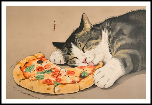 Plakat 91,5x61cm Pizza Dla Kota na Arena.pl