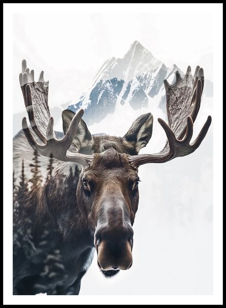 Plakat 64x90cm Łoś Duch Lasu zdjęcie 3