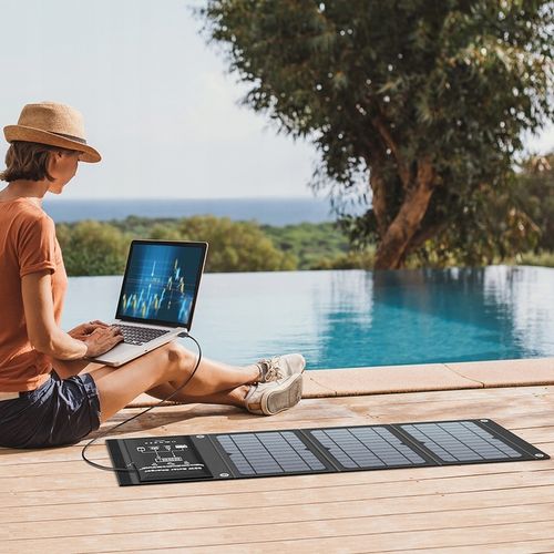 ŁADOWARKA SOLARNA 5V PANEL SOLARNY SŁONECZNY 21W na Arena.pl