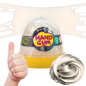 Slime Glutek Biały Hand Gum Metaliczny Antystresowy Masa Sensoryczna 120G
