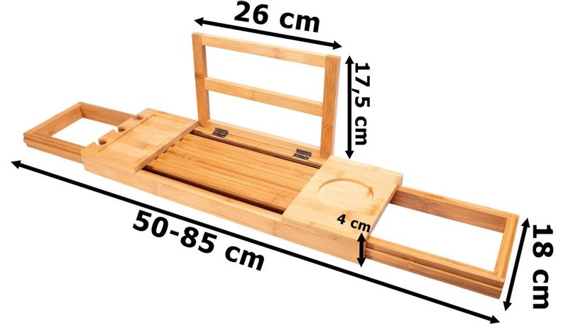 Półka na wannę DAFNE bambusowa zdjęcie 2