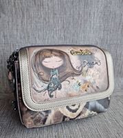 A136 Torebka listonoszka Anekke Real dwukomorowa z klapką dwustronna