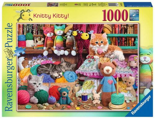 Puzzle 2D 1000 Elementów Zaplątane Kociaki na Arena.pl
