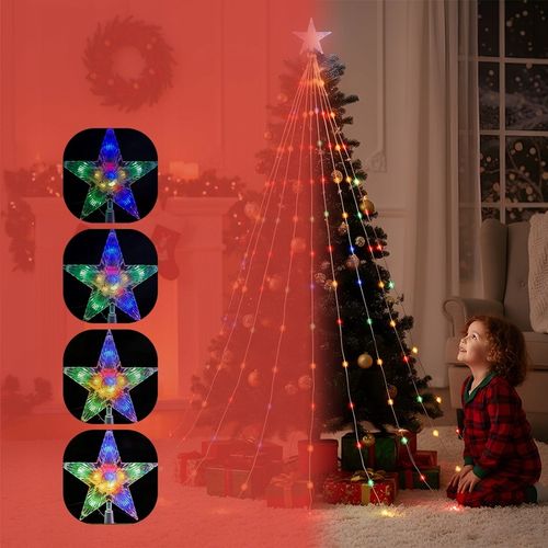 DEKORACJE BOŻONARODZENIOWE, LAMPKI BOŻONARODZENIOWE, 9 PASM, Z 198 LED na Arena.pl