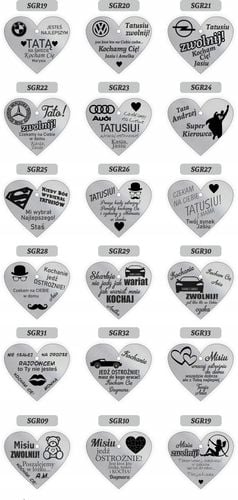 Zawieszka BRELOK do AUTA samochodu na prezent na Arena.pl