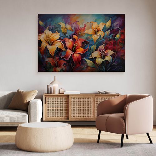 Obraz Do Sypialni Tropikalne Kwiaty Natura Rośliny Abstrakcja 90cm x 60cm na Arena.pl