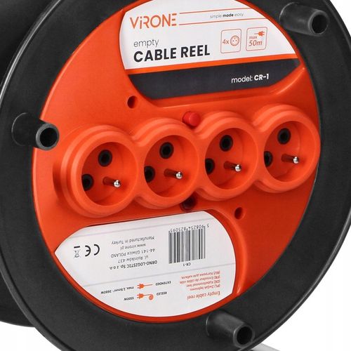 BĘBEN PUSTY ZWIJAK NAWIJAK KABLA PRZEWODU PRZEDŁUŻACZA DO 50M 4x GNIAZDA na Arena.pl