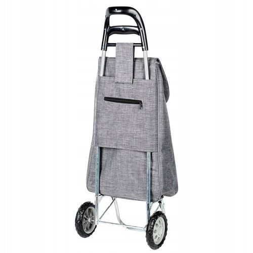 Wózek ZAKUPOWY torba zakupowa szara na kółkach z uchwytem na zakupy na Arena.pl