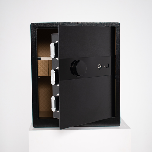 Pancerny Domowy Sejf Biometryczny Na Odcisk Palca Z Szufladą 45x38x32 cm na Arena.pl