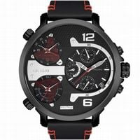 Duży zegarek męski Paul Lorens TEZERT multidatownik + strefy czasowe GRAWER