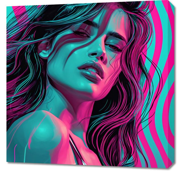 Obraz 70x70cm Neonowy Wzrok zdjęcie 1