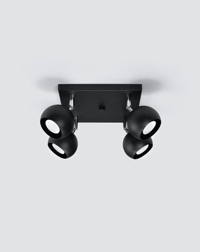 Plafon LAMPA sufitowa SL.0446 kwadratowa OPRAWA reflektorki kule balls czarne na Arena.pl