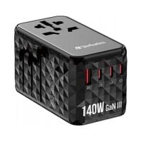 Adapter podróżny Verbatim UTA-10 GaN III globalny-globalny USB-A 3xUSB-C PD