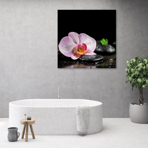 Emaga Obraz na płótnie, Kwitnąca orchidea zen - 60x60 na Arena.pl