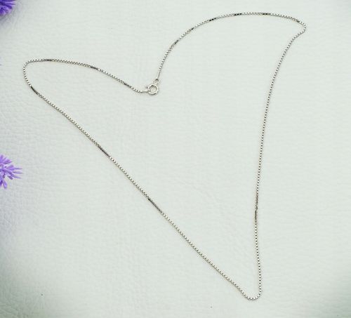 Łańcuszek Srebrny pr. 925 Rodowany Splot Kostka Wenecjana | 50 cm x 1 mm na Arena.pl