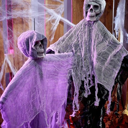 DEKORACJA HALLOWEN WISZĄCE SZKIELETY DŁUGIE 90CM ZESTAW 3 SZTUKI na Arena.pl