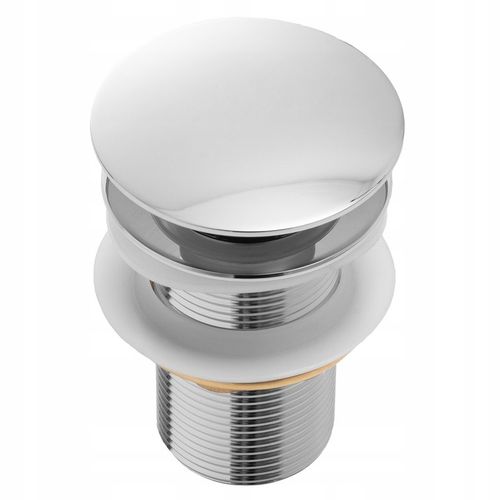 Korek umywalkowy klik klak automatyczny bez przelewu srebrny chrom YOKA na Arena.pl