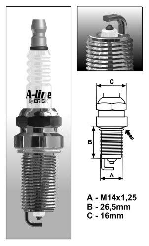 A40 (1552) A-Line ER15YPY-1 świeca BRISKzapłonowa BRISK spark plug na Arena.pl