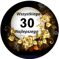 Opłatek na tort Happy Birthday Kwiaty Róże Urodziny 18 30 40 50 Okazjonalny