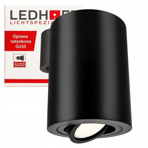 Oprawa natynkowa Halogenowa SPOT Tuba LED GU10 DUŻA czarna RUCHOMA na Arena.pl