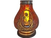 SOLAR SOLARNY ZNICZ LAMPION NA GRÓB KARAFA RÓŻA BRĄZOWA