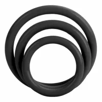 calexotics tri-rings czarny zestaw 3 pierścieni silikonowych rożne